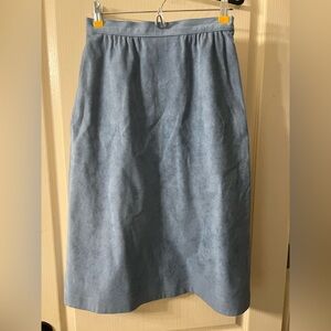 Vintage Blue Suede Skirt